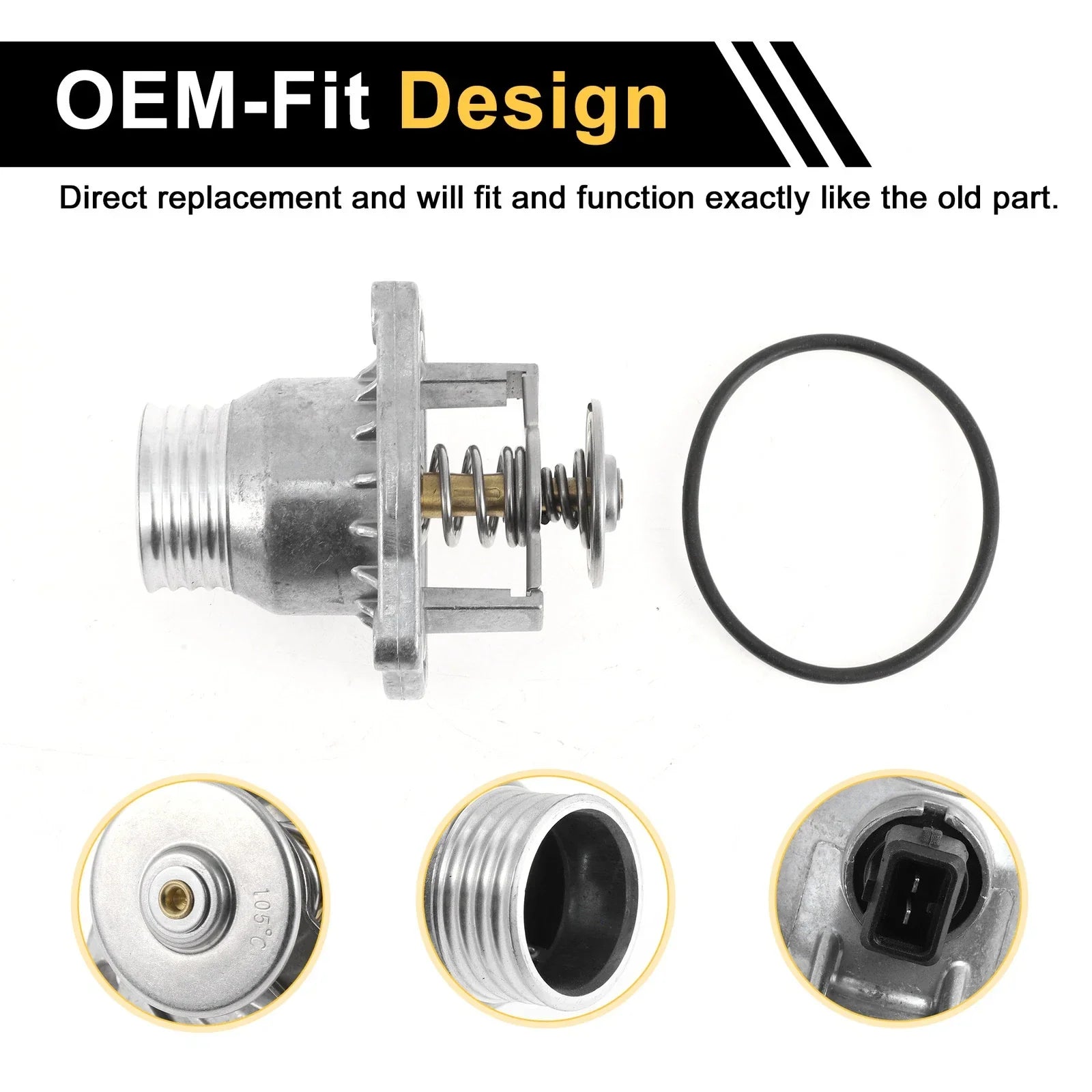 Engine Coolant Thermostat Housing Assembly for BMW 540i 740i (1997 - 1998)