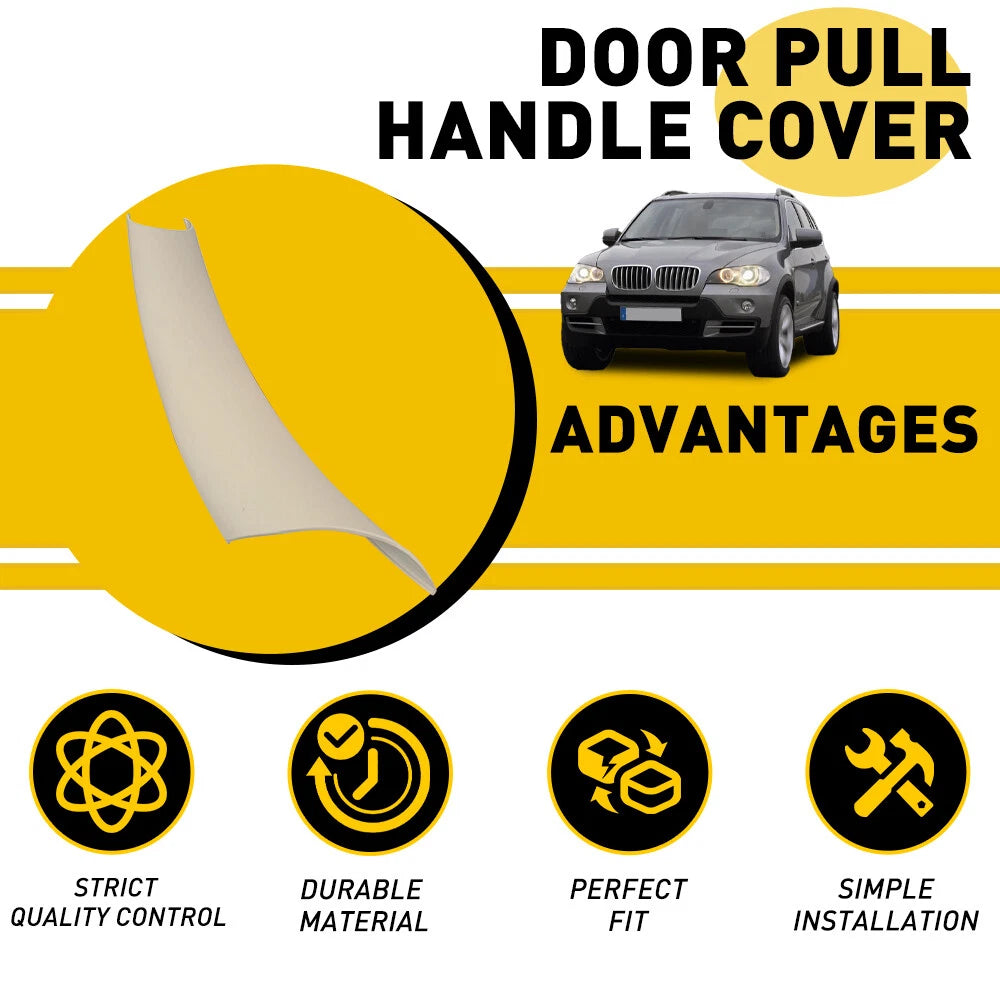 Beige Interior Door Handle Panel Pull Cover Trim for BMW X5 X6 (2007–2013)