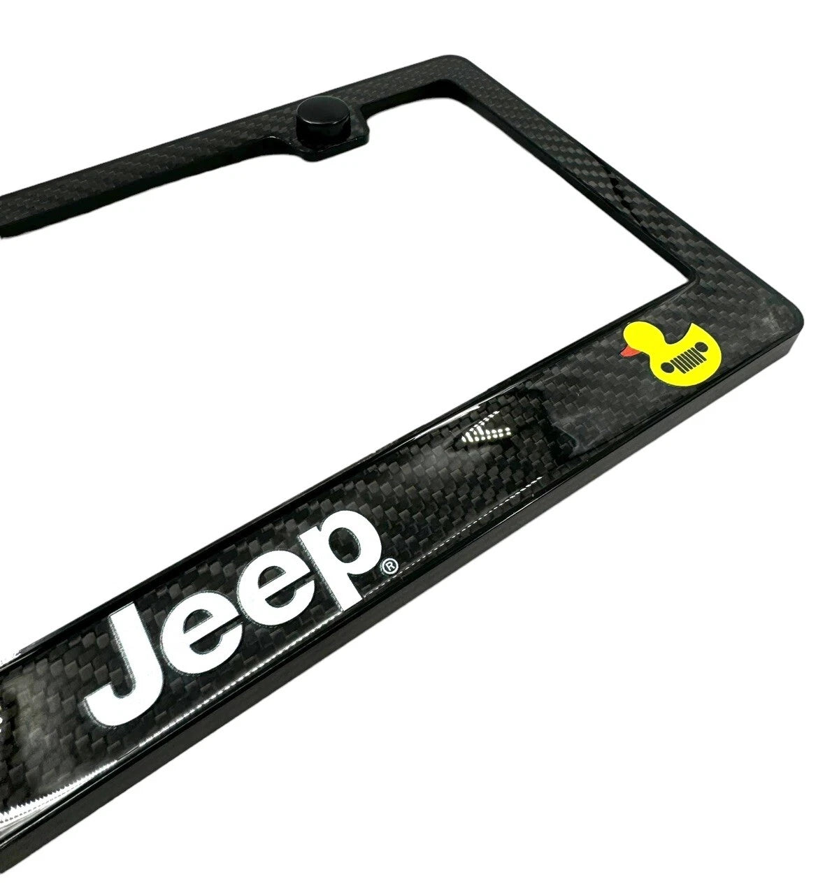 ABS Real Carbon Fiber License Plate Frame for Jeep Ducks (2007–2025)