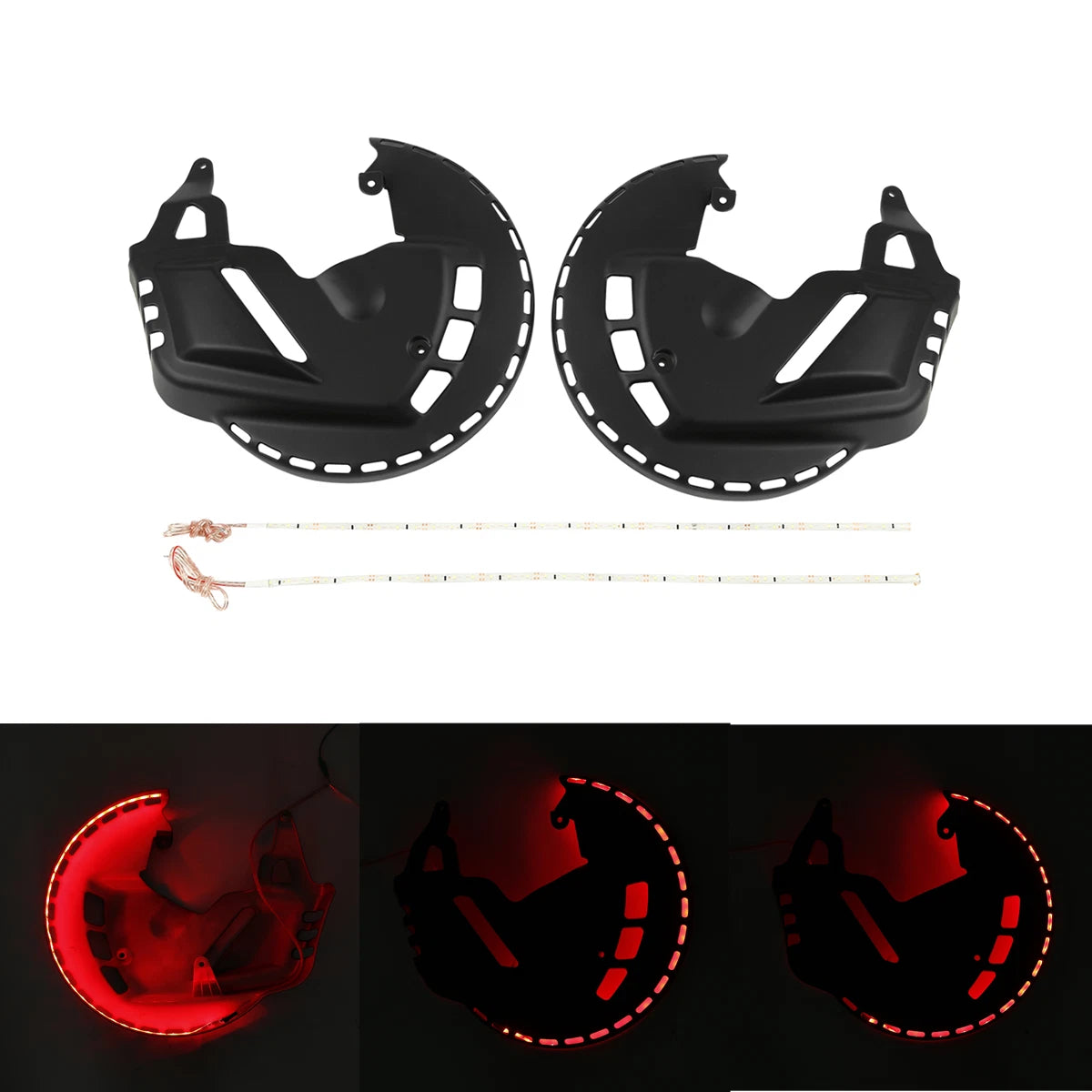 Brake Rotors Covers with Red LED Ring for Honda Goldwing 1800 (2001–2017)