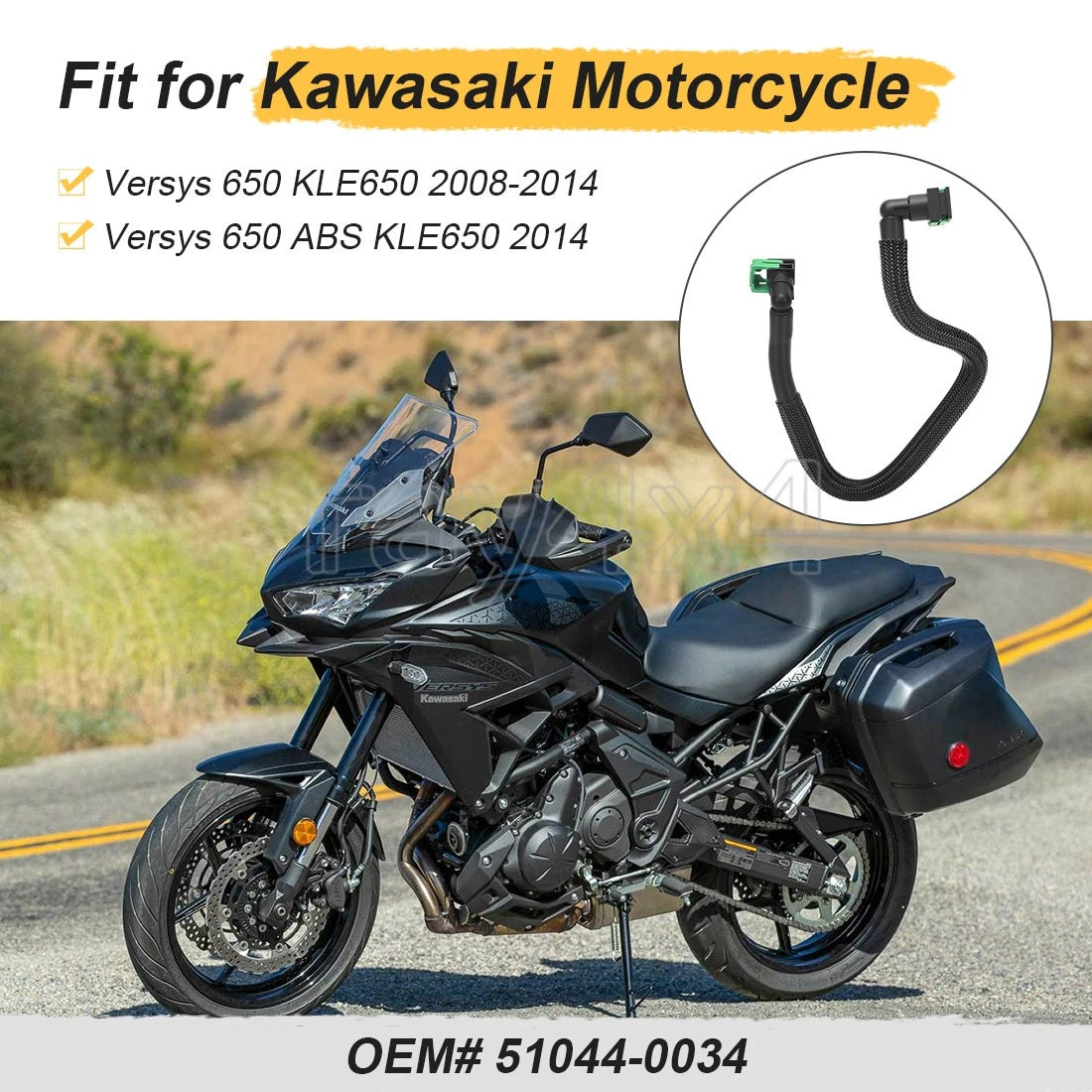 Fuel Hose 51044-0034 for Kawasaki Versys 650 KLE650 (2008–2014)