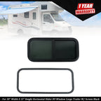 30" x 14" Horizontal Slider RV Window for Cargo Trailer (Fits Various Models)