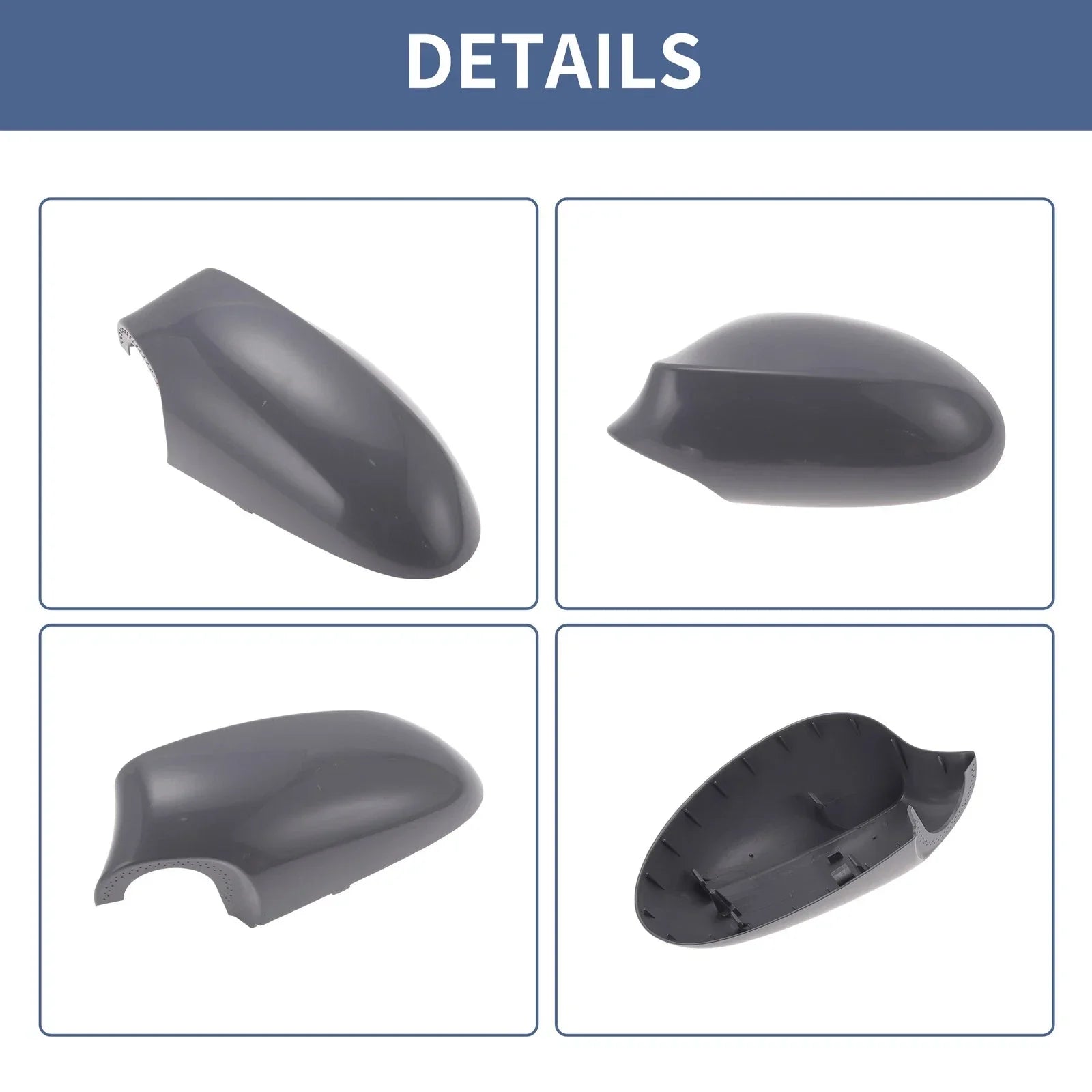 Mirror Cover Gray Replacement for BMW 1 Series E81 E82 E87 E88 (2004 - 2010)