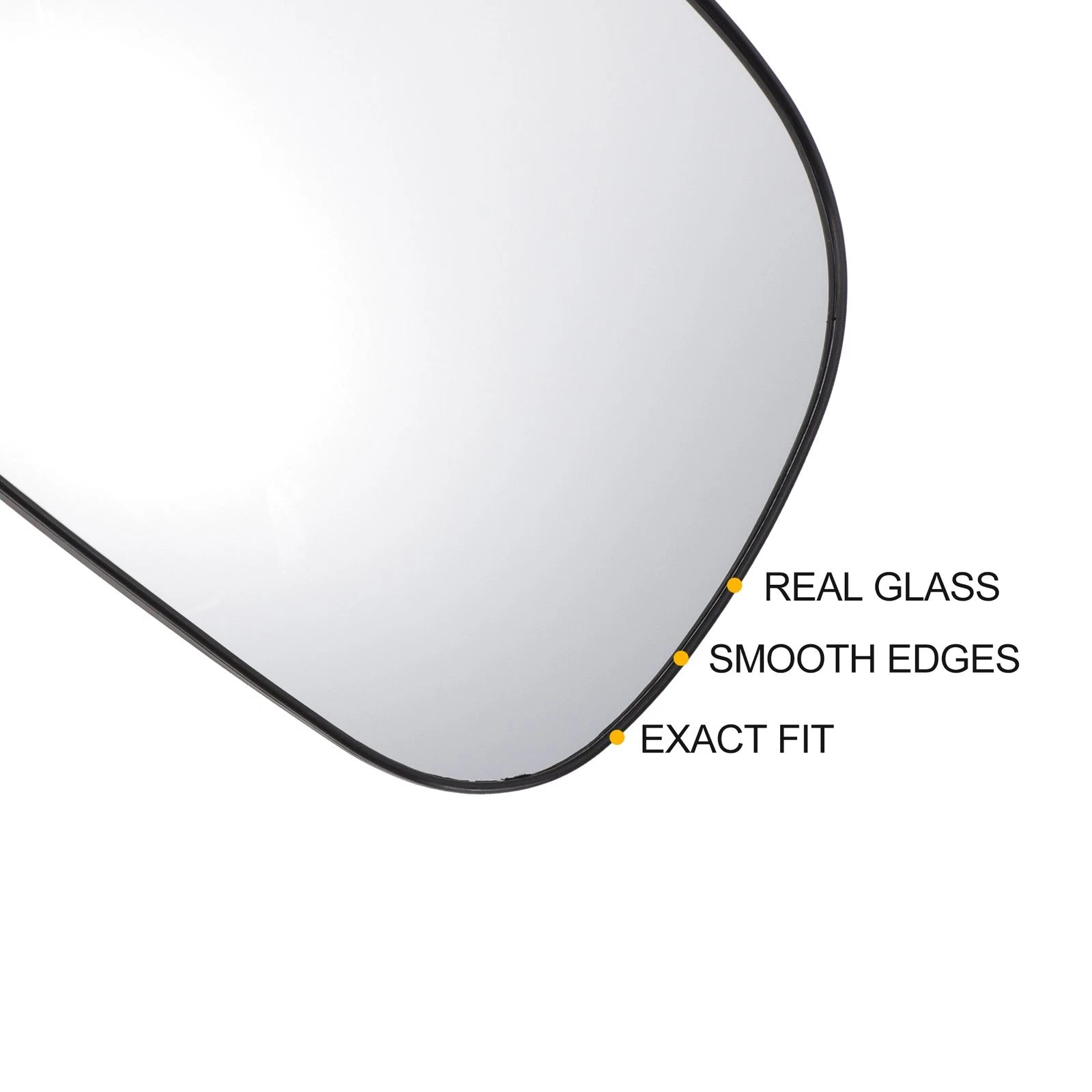 Right Side White Mirror Glass for Toyota Hilux (2004–2011)