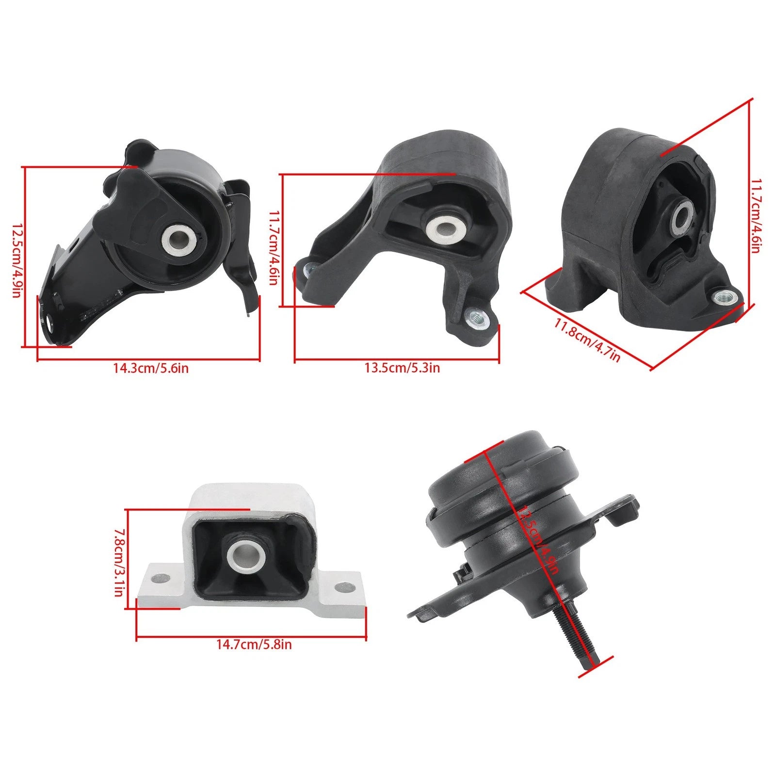 5PCS Engine Motor & Trans Mount Set for Honda Element 2.4L (2003–2006)