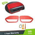 Set of 2 Red Door Panel Inserts for Ford Mustang (2005–2009)
