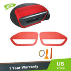 Set of 2 Red Door Panel Inserts for Ford Mustang (2005–2009)