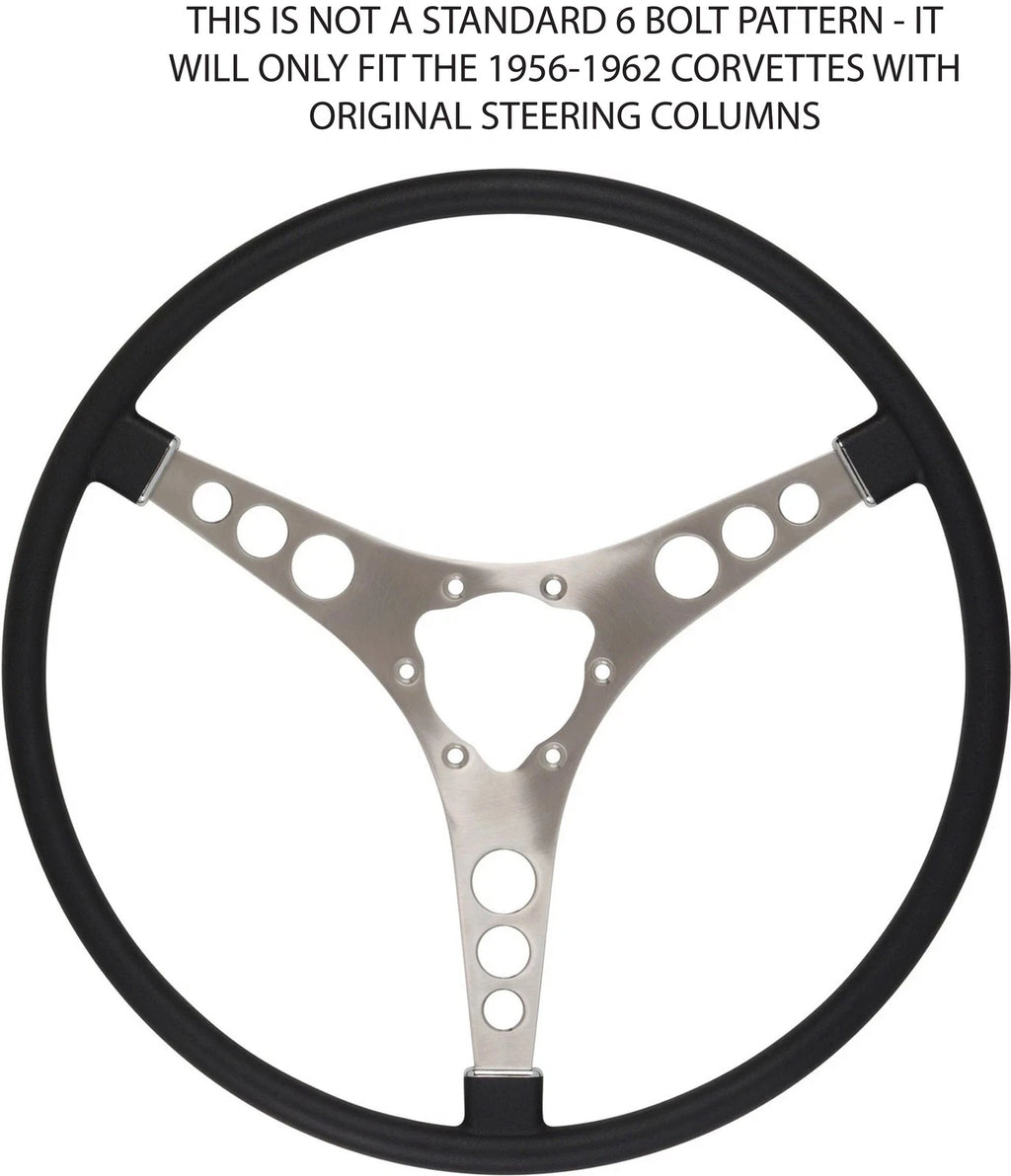 Steering Wheel Upgrade for 1956–1962 Chevy Corvette American Retro Black (15)