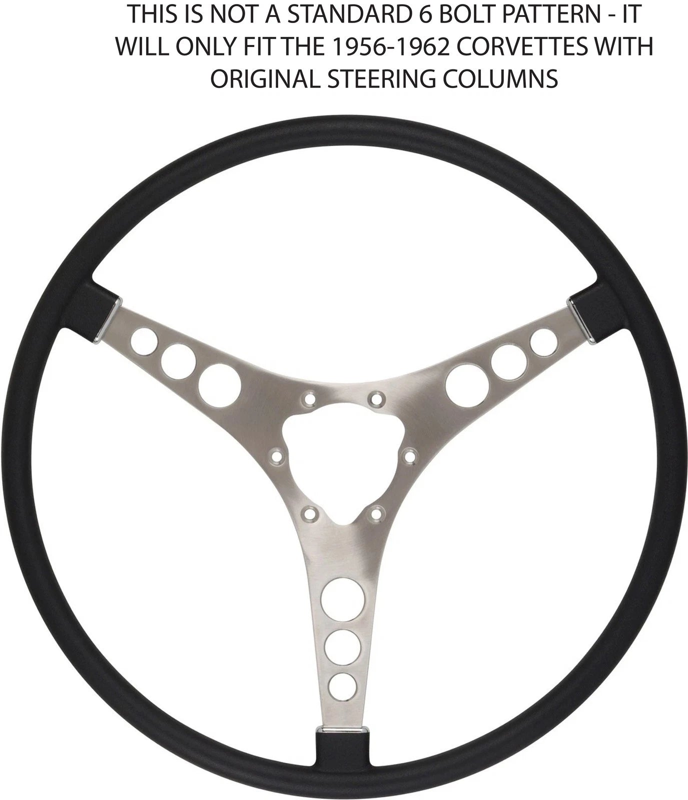 Steering Wheel Upgrade for 1956–1962 Chevy Corvette American Retro Black (15)
