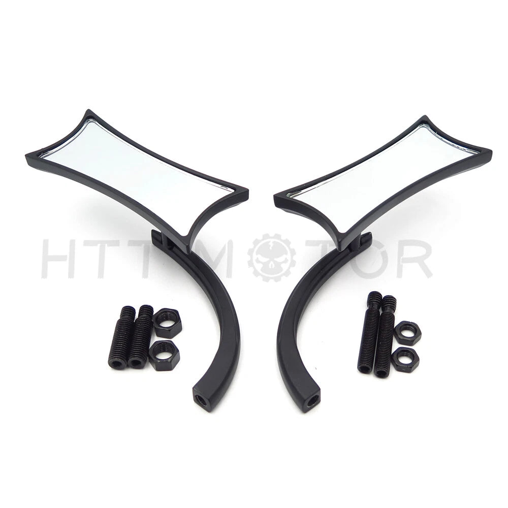 Pair 8mm Rearview Side Mirrors for Harley Davidson XL1200L XL883 XL883L (2004–2023)