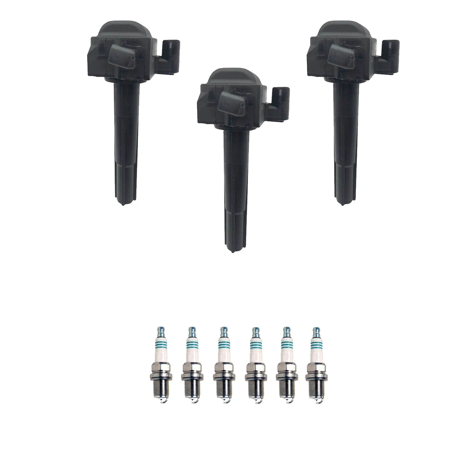 Set of 3 Ignition Coils & 6 Denso Iridium Spark Plugs for Toyota Avalon (1995–2000)
