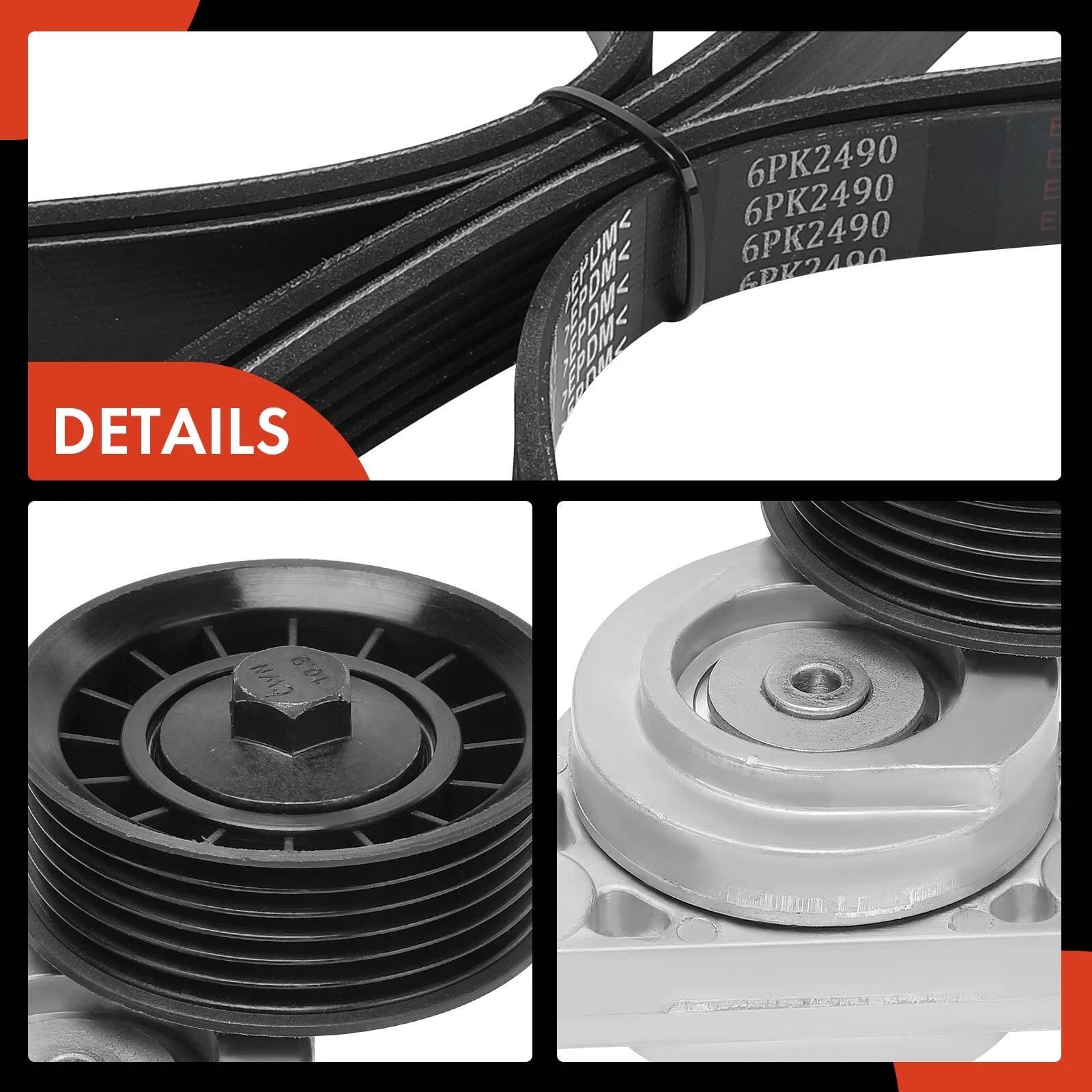 Serpentine Belt Drive Component Kit for Chevrolet Caprice Pontiac (2000–2005)