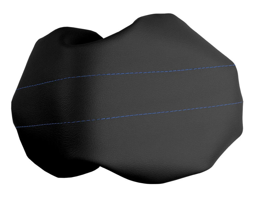 Leather Console Lid Armrest Cover for Ford Expedition (1997–2002) Blue Stitch