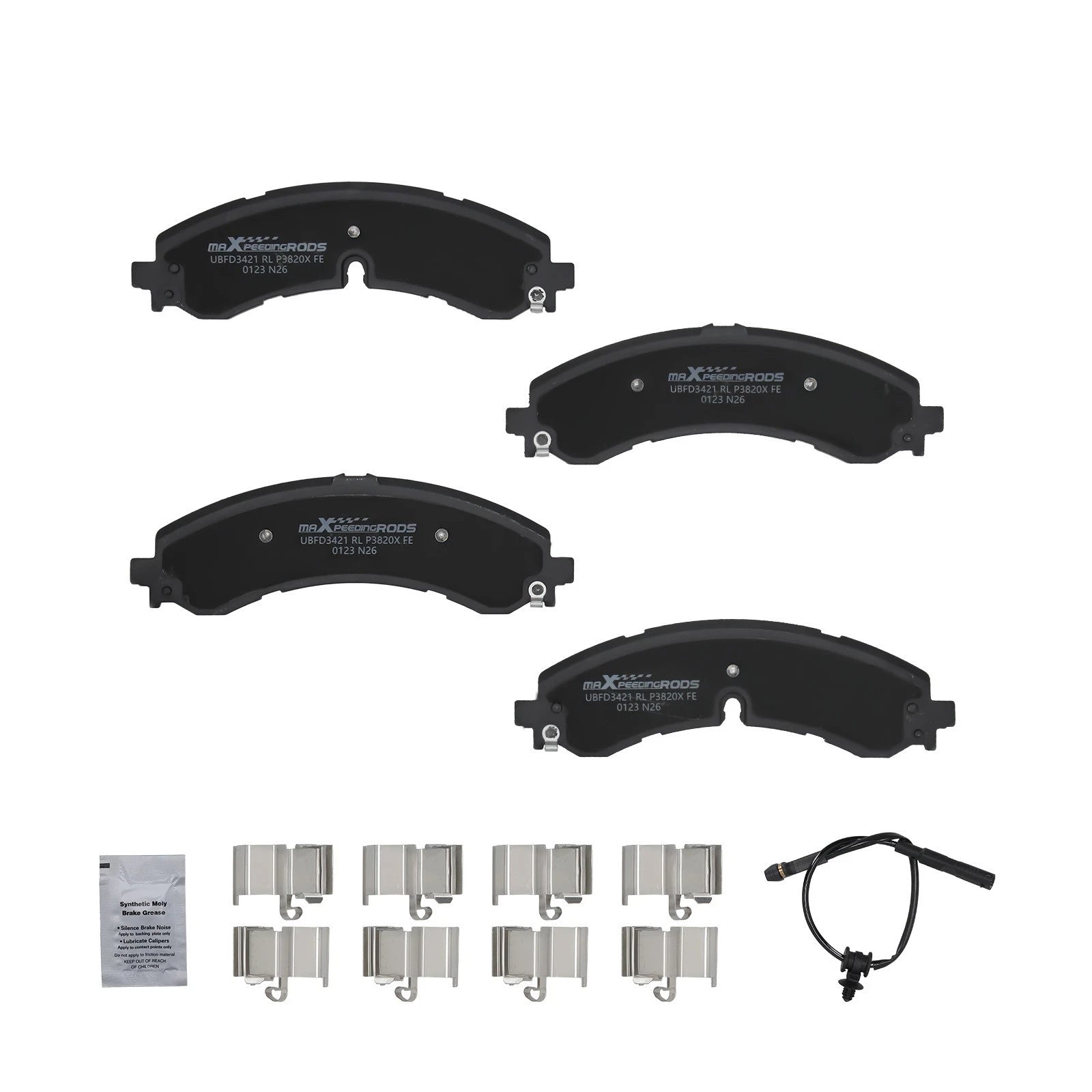 Set of 4 Front Brake Pads for Chevy Silverado 2500 3500 HD (2020–2024) P2250 D2250