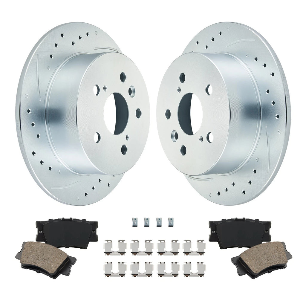 Ceramic Brake Pads and Drilled Rotors for Lexus ES350 (2007–2012) Rear