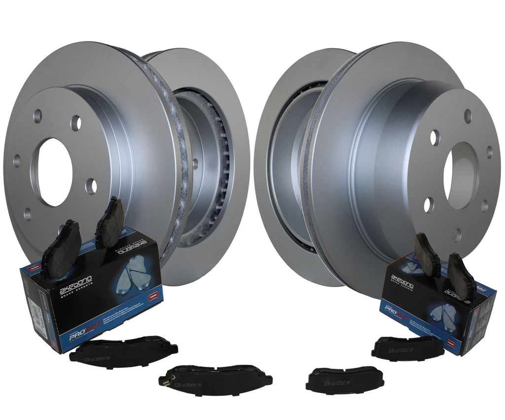 Front Rear Brake Kit Disc Rotors Akebono Ceramic Pads for Silverado Sierra 1500 (2007–2013)