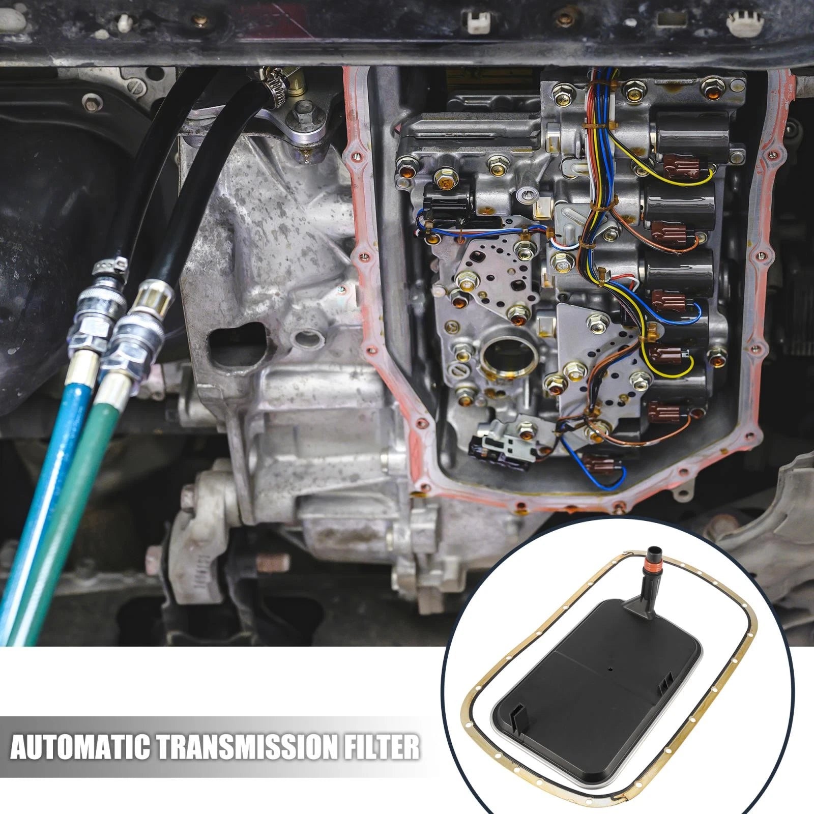 Automatic Transmission Filter Oil Pan Gasket Kit for BMW 5L40E 5L50E (2001–2003) 24117557070