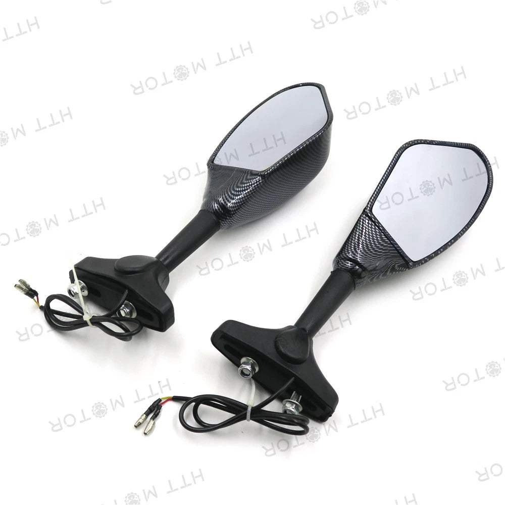LED Turn Signal Side Mirrors for Honda CBR600 F4/F4i, Suzuki GSXR1000, 750, ZX9R