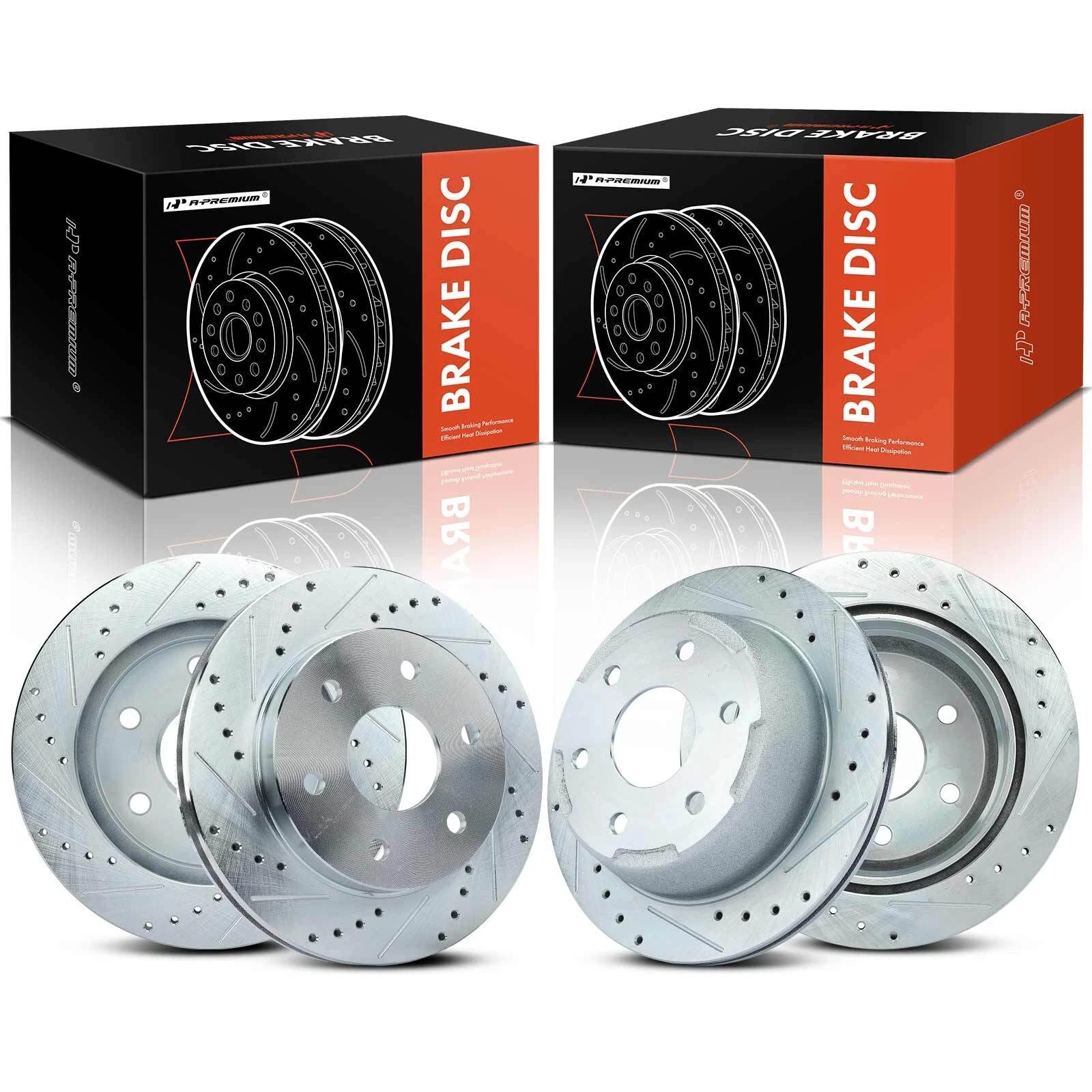 Set of 4 Drilled Brake Rotors for GMC Yukon, Chevy Tahoe (2000–2001)