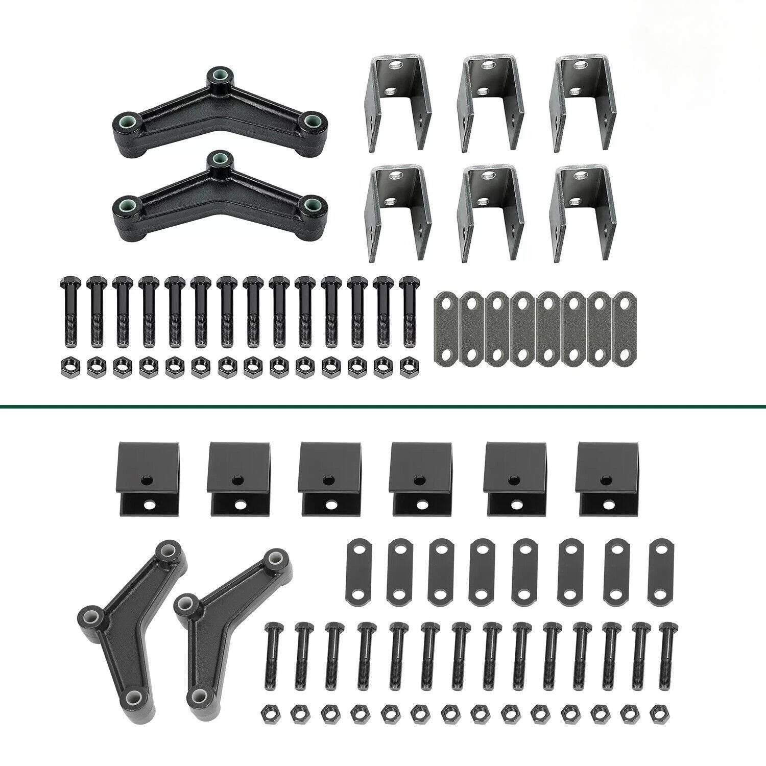 Trailer Leaf Spring Hanger Kit for Tandem Axle Suspension (Double Eye)