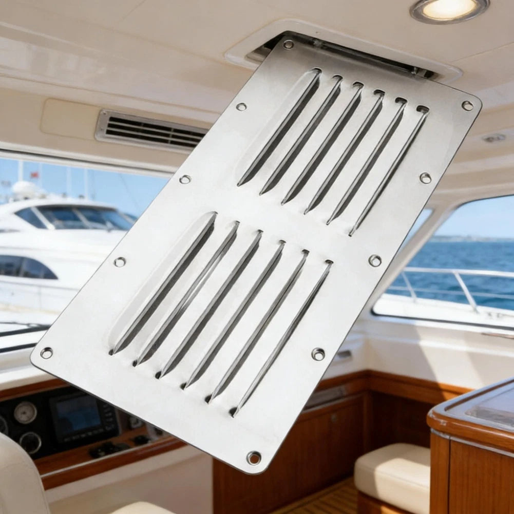 Stainless Steel Louvered Air Vent Grille for Boats RVs (230x115mm)
