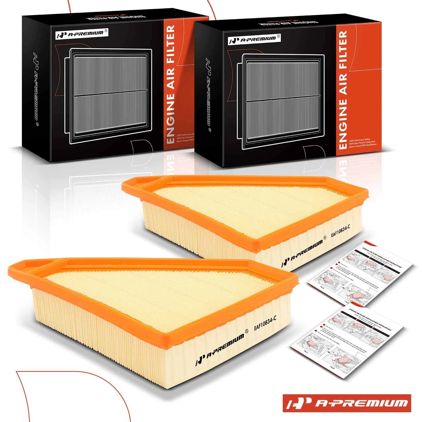 2X Engine Air Filter for Ford Transit Connect (2010–2013) Flexible Panel