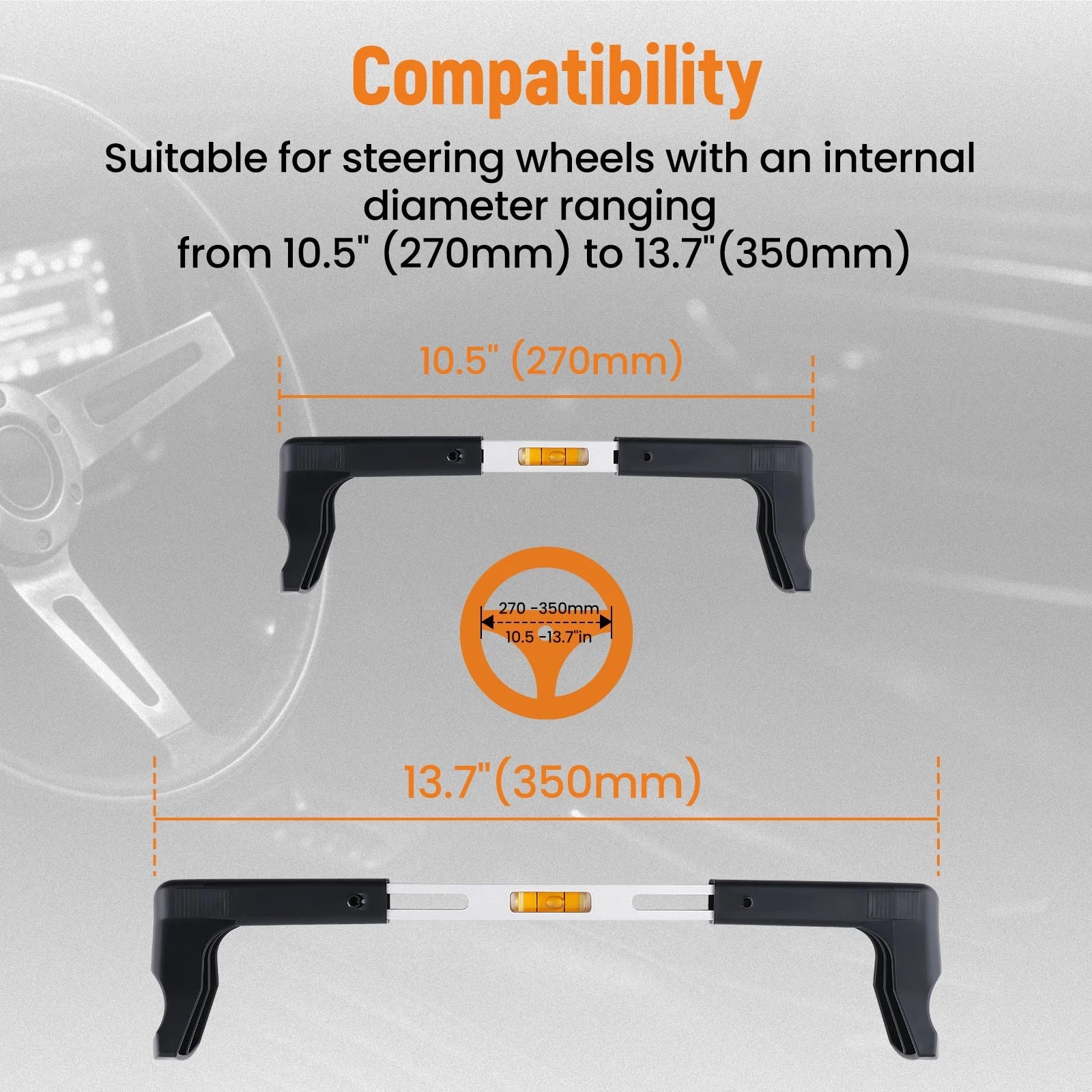 Steering Wheel Level Tool for Auto Alignment (270-350mm)