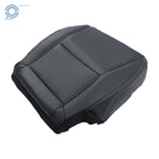 Black Leather Perforated Driver Bottom Seat Cover for Chevy Camaro (2010-2015)
