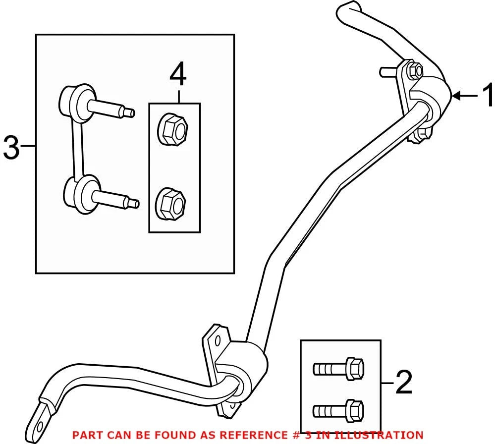 Rear Suspension Stabilizer Bar Link Kit for Dodge Durango (2011–2023)