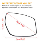 Right Side Heated Mirror Glass with Backing Plate for Nissan Sentra Altima (2013–2019)