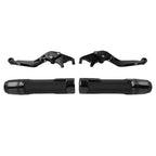 Black Extendable Brake Clutch Levers Grips Set for Kawasaki ZX636R (2003-2006)