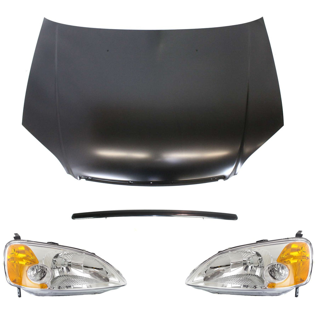 4X Headlight Kit for Honda Civic (2001–2003)