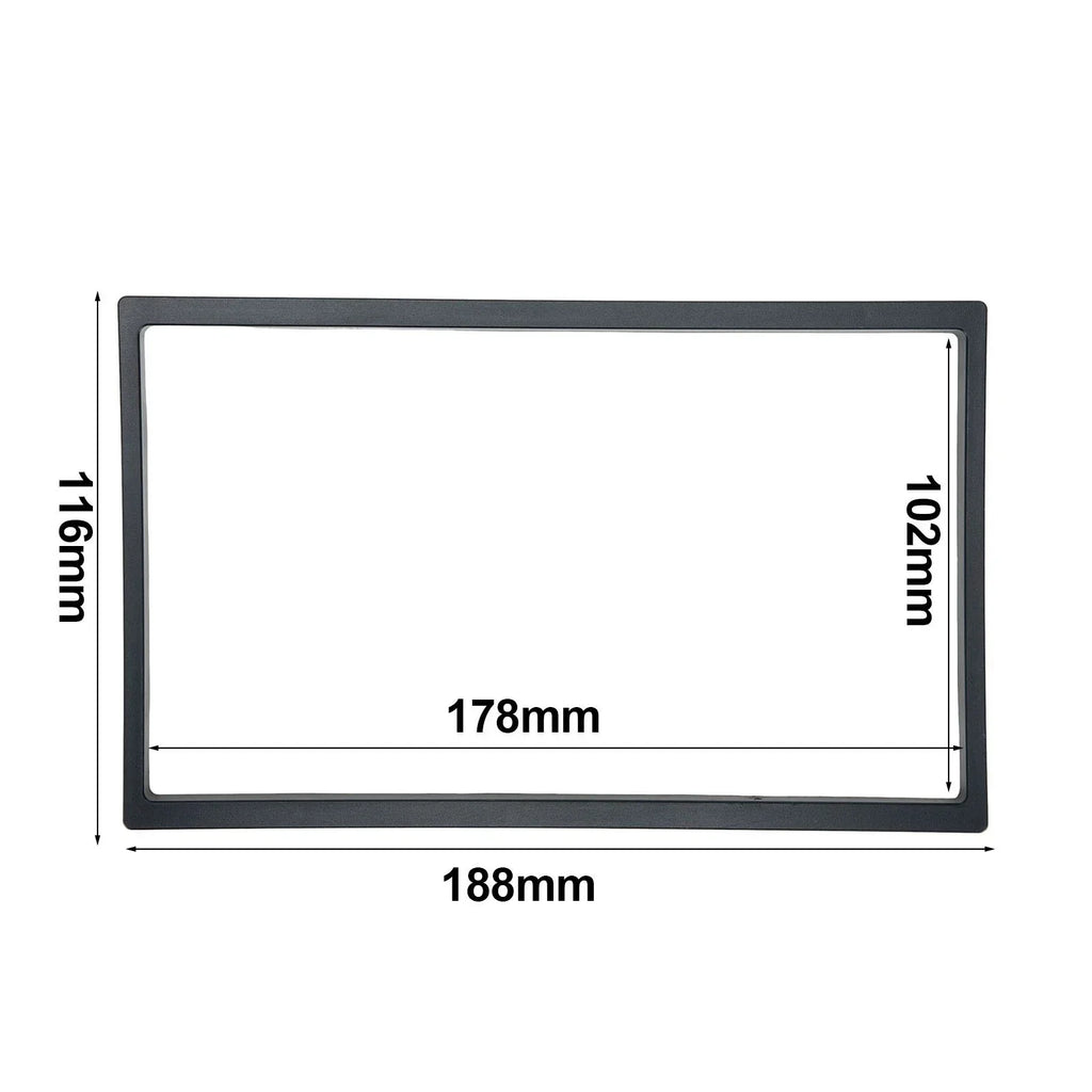 Radio Panel Surround / 2DIN / ABS Plastic Black Ultra-thin  (YYYY–YYYY)
