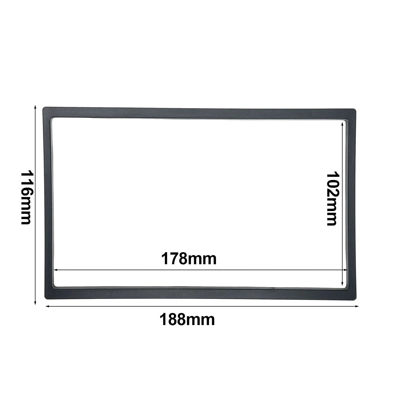 Radio Panel Surround / 2DIN / ABS Plastic Black Ultra-thin  (YYYY–YYYY)