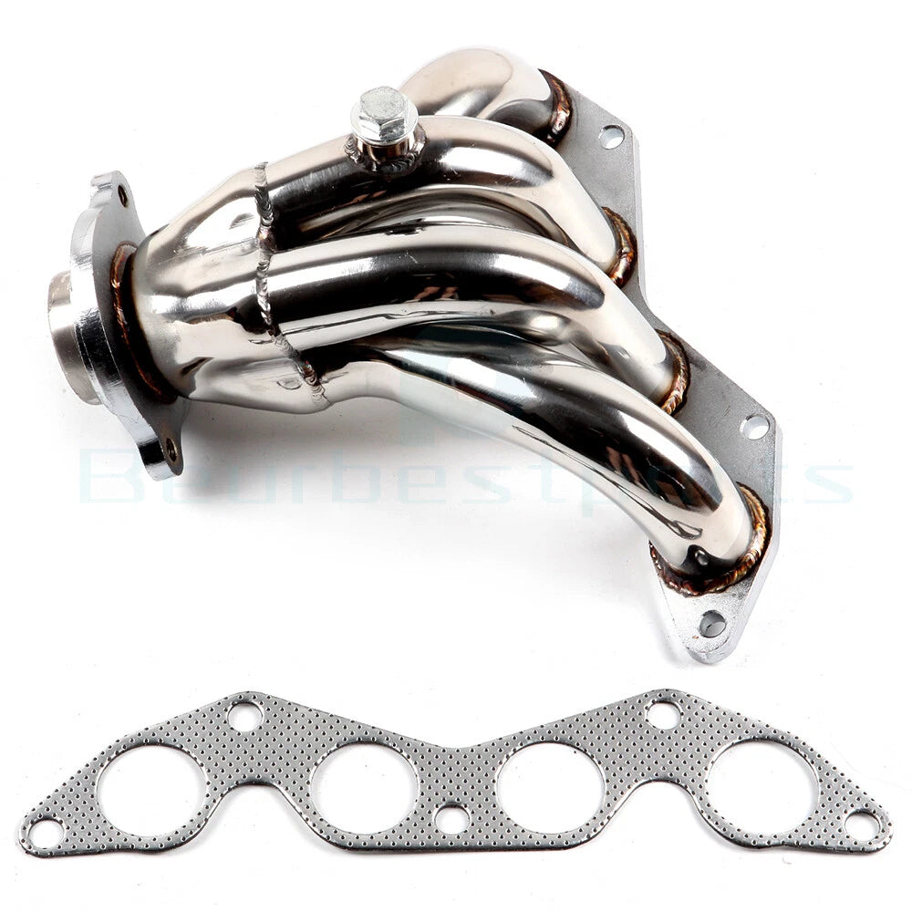 Polished Stainless Steel Racing Manifold Header Exhaust for Honda Civic EX (2001–2005)