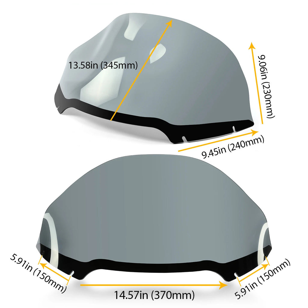 14" Smoke Windshield for Harley Road Glide FLTRX Special FLTRXS (2015–2024)