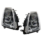 Set of 2 Headlights for Cadillac STS (2005â2011) Black Housing Clear