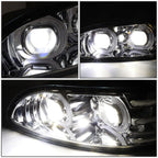 LED DRL Turn Signal Projector Headlight Lamp Chrome for Peterbilt 325-387 (1999–2020)
