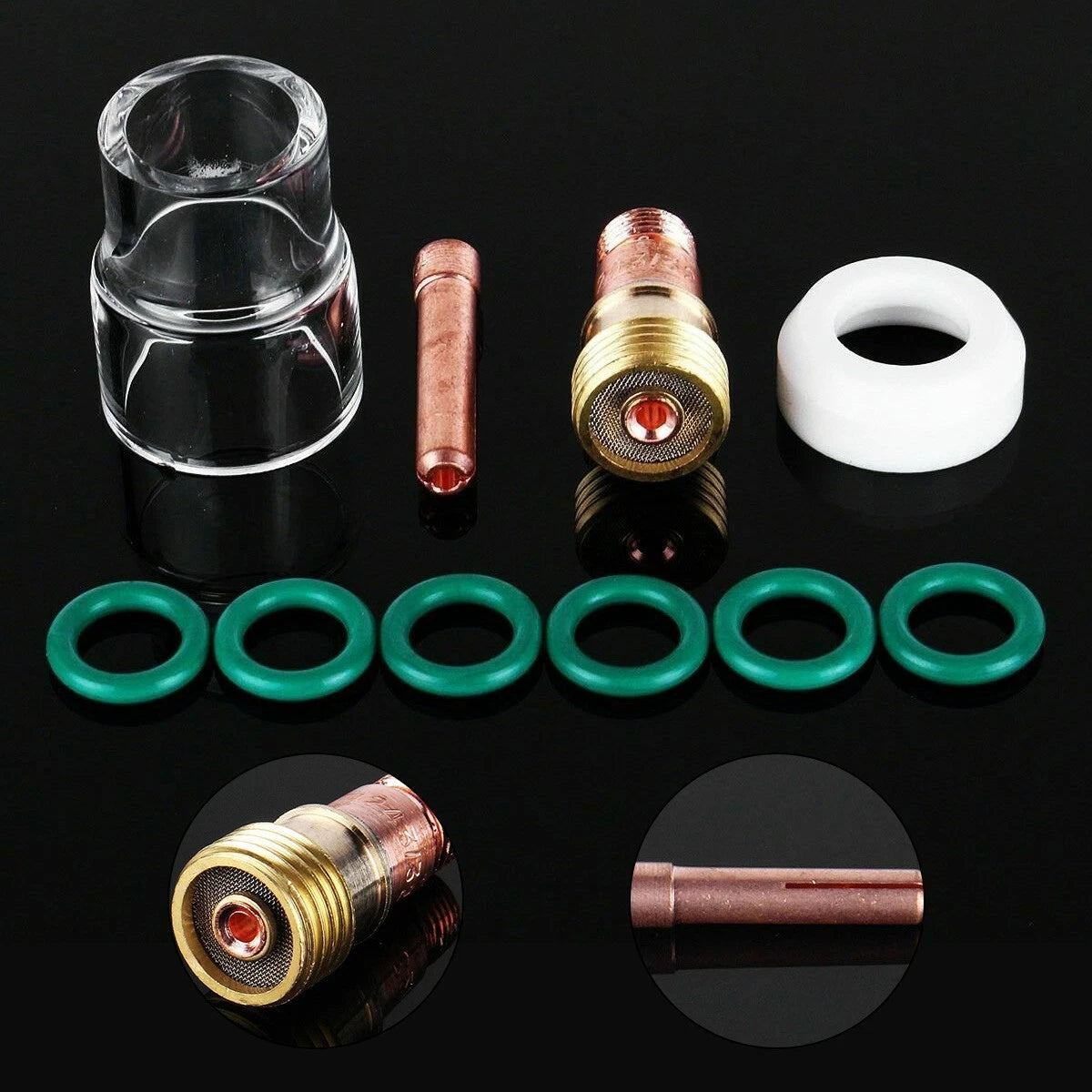 10PC Set of Transparent Shielding Cups for TIG Welding Torch