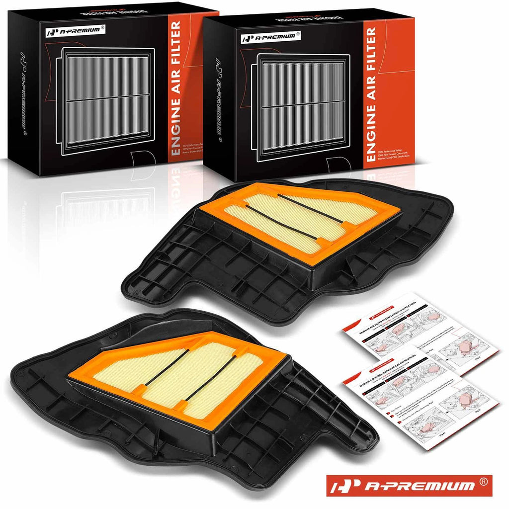 2X Engine Air Filter for BMW X5 (2011–2013), 550i xDrive (2011–2016)