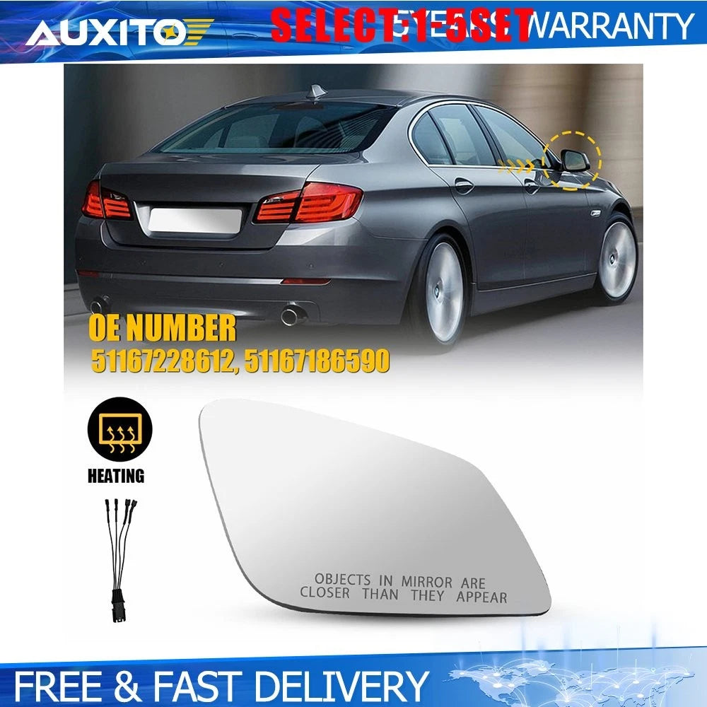 Heated Mirror Glass for BMW 535d 535d xDrive 550i xDrive (1-5X)