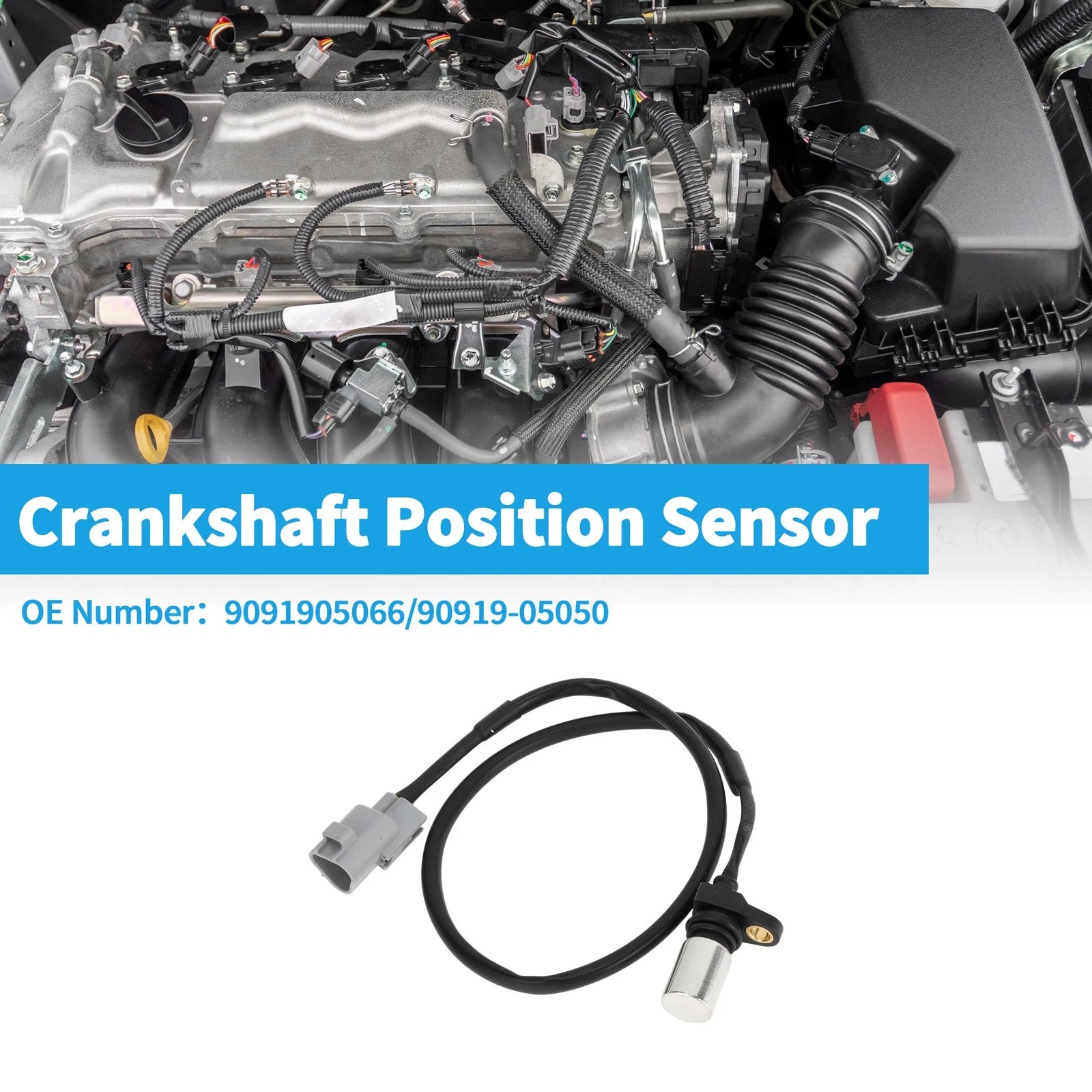 Crankshaft Position Sensor for Toyota Hilux 2.5 D 4WD (2005–2015) No. 9091905066