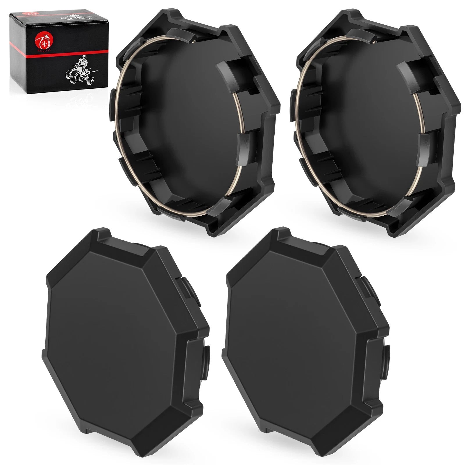 Set of 4 Center Hub Wheel Caps for Polaris Sportsman 1000 XP (2017–2021)