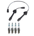 Denso 5mm Wire Set & 4 Iridium Power Spark Plugs for Mazda Protege (1999–2003)