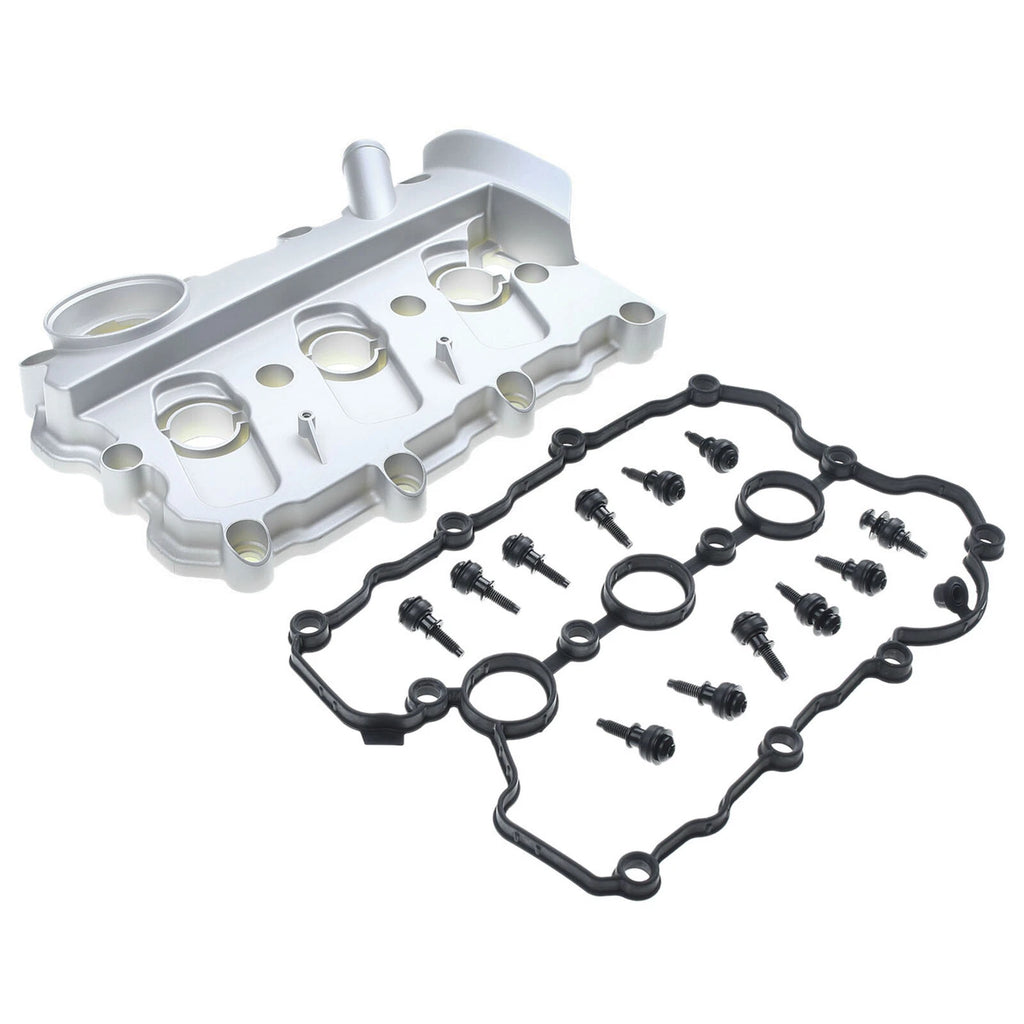 Left Engine Valve Cover with Gasket for Audi A4 A6 Quattro V6 (2005–2011)