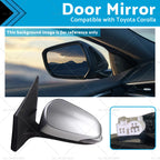 Heated Left Silver Door Mirror for Toyota Corolla ZRE182 (2012–2018)