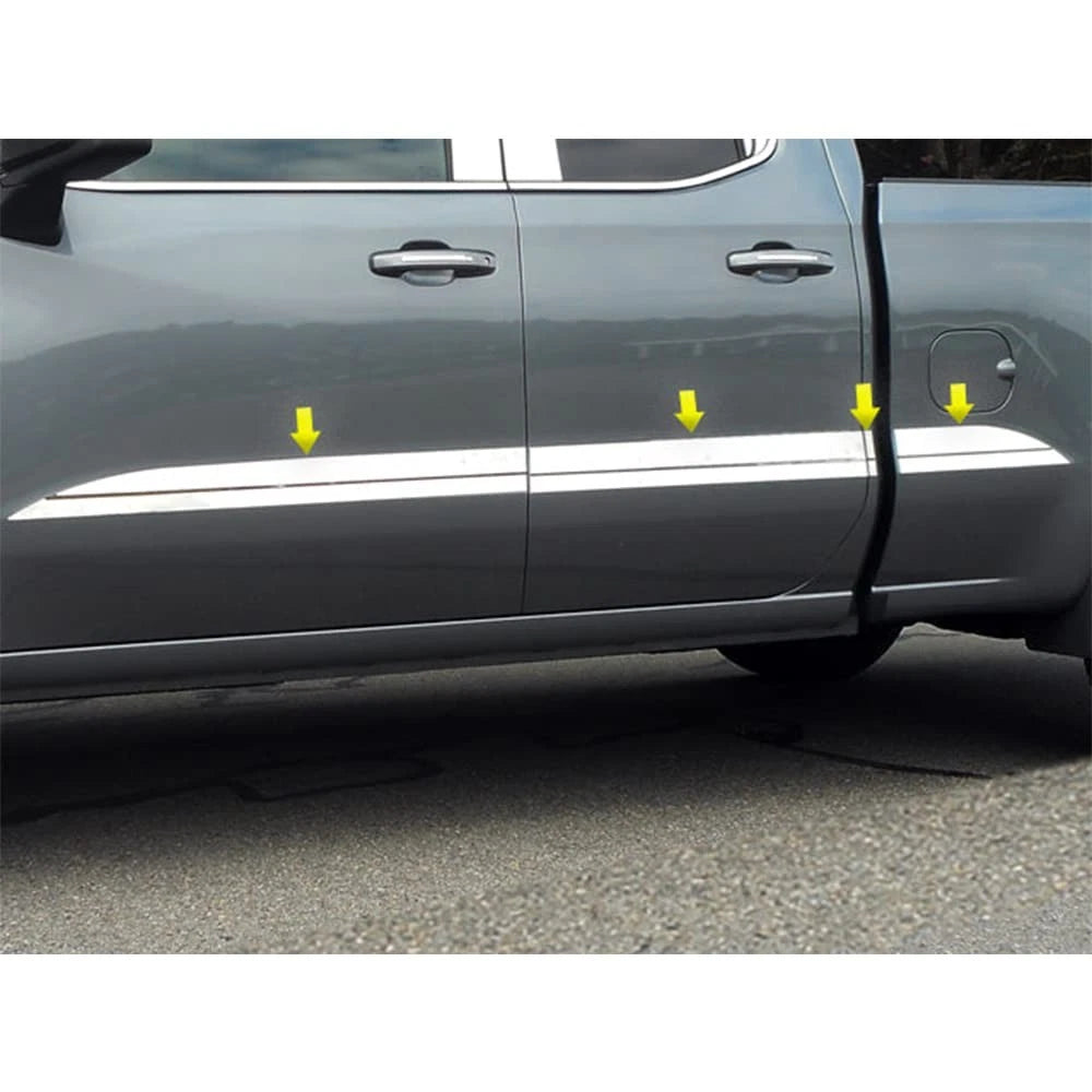 Luxury FX Side Accent Trim 8pc for 2019–2023 Chevy Silverado 1500 Double Cab