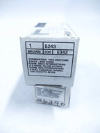 2X Leviton 5243 Brown Two Light Switch Combo