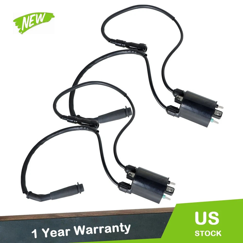 2X Ignition Coil & Spark Plug Cap for Honda Shadow VLX VT600C (1988–2007)