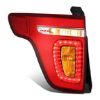 Left Chrome Red LED Taillight for Ford Explorer Police Interceptor (2011–2015)